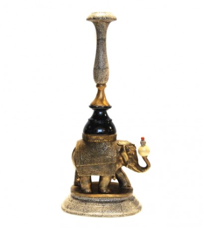 Bougeoir Eléphant - Bronze et Céramique