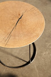 Table Basse Atole Chêne ∅45xH50cm