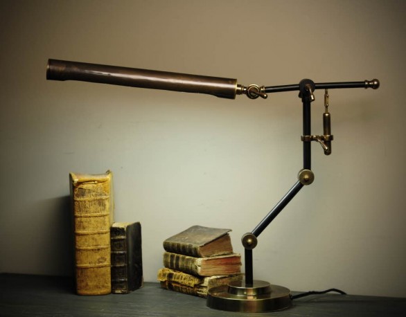 Desk Lamp Brass Tubular