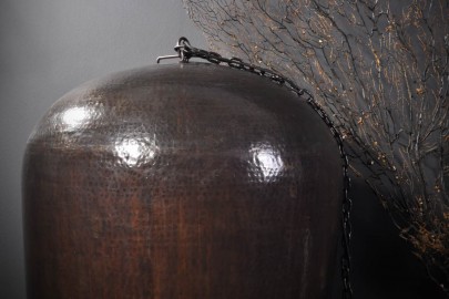 Hammered Copper Egg Shade XL