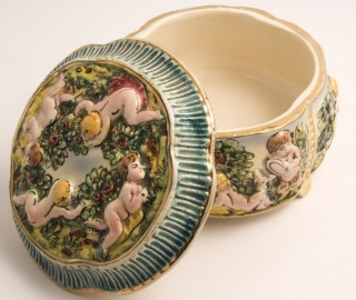 50's Capodimonte porcelain bowl