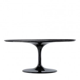 Table Ovale Noire Ennio 170 cm