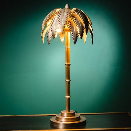 Palm Tree Brass Lamp