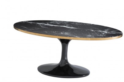 Contemporary Black Round Dining Table