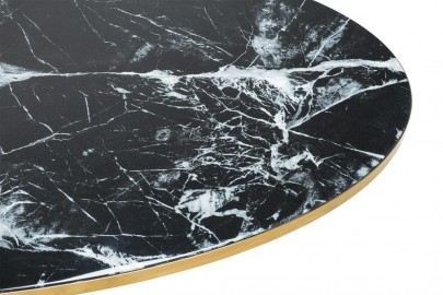 Contemporary Black Round Dining Table