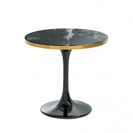 Contemporary Round Black Side Table