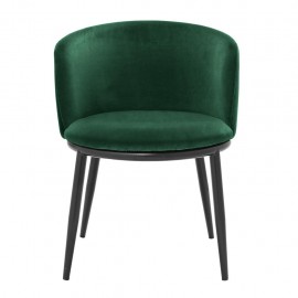 Dining Chair Balmore, Green Velvet set of 2