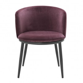 Dining Chair Balmore, purple Velvet set of 2