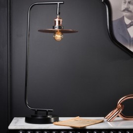 Black and copper desk lamp