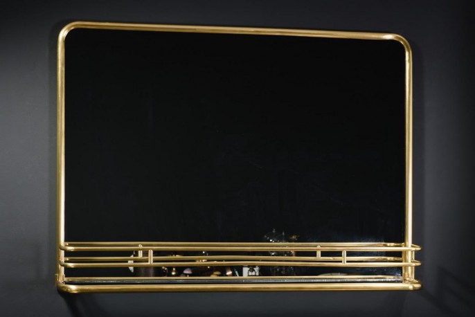 Classical Batheroom Mirrors, Brass Framed Rectangular Mirror