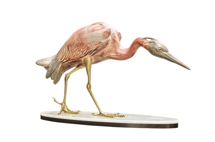 Flamingo in Porcelain, 62cm high