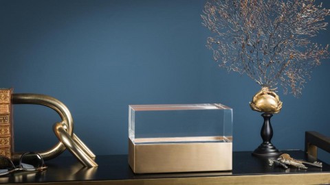 Acrylic Glass and Brass Box
