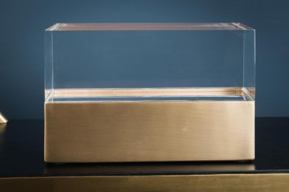 Acrylic Glass and Brass Box