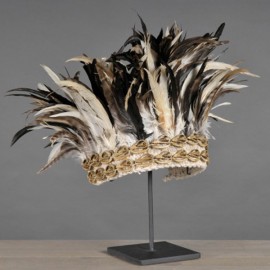 New Guinea Headdress - Shells and Black Feathers