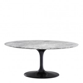 Table Ovale Grise Ennio 170 cm