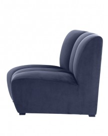 Velvet Sofa Midnight Blue L363cm