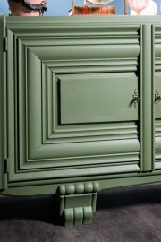 Vintage sideboard from the 40s mat green finish