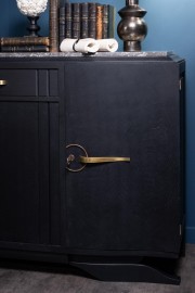 Art Deco Sideboard Mat Black, 40s