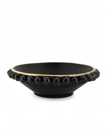 Black Glazed Ceramic Bowl Angèle ø29cm
