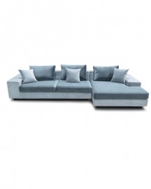 Blue Velvet Corner Sofa Horizon, 434cm