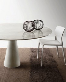 Round Dining Table Carrara Marble