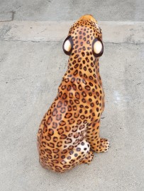 Statue in Ceramic Leopard H83cm