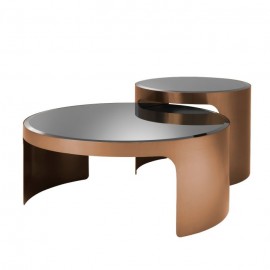 Circle Coffee Table, Set of 2, Retro Design