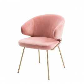 Dining Chair Bustier, Fresh Pink Velvet