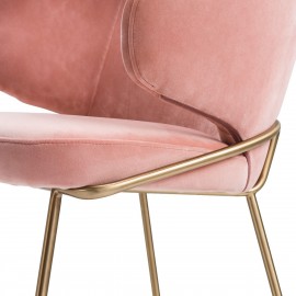 Dining Chair Bustier, Fresh Pink Velvet