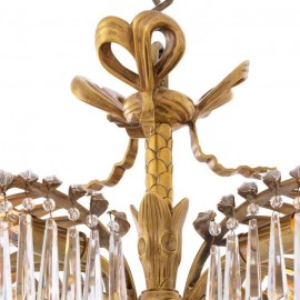 Brass and Crystal Chandelier Ceylan H88cm