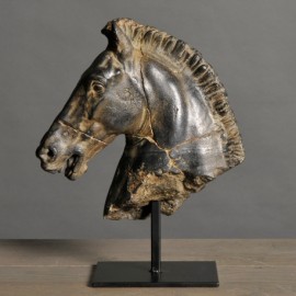 Black Horse Head Statue Monti Reproduction Horse