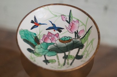 Hand painted porcelain plate