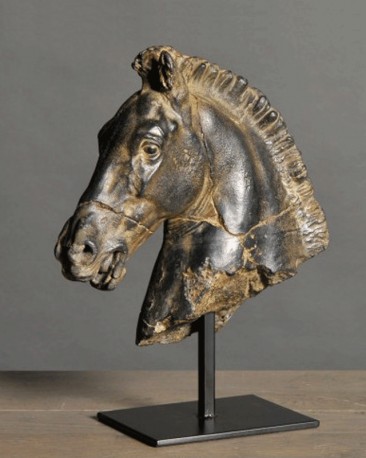 Black Horse Head Statue Monti Reproduction Horse