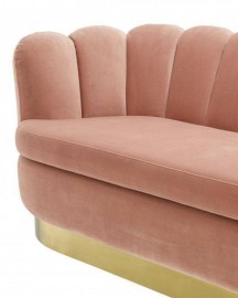 Peach Velvet Sofa Glossy