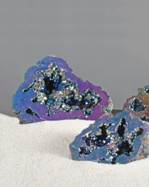 2 sets of Quartz Geodes - Iridescent