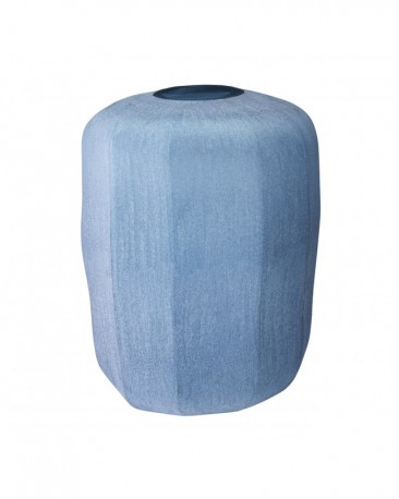 Vase Silk Bleu en verre soufflé main- H42cm