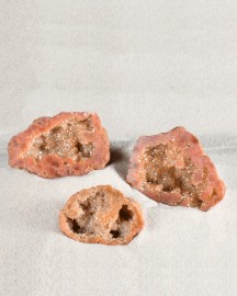 Set of 2 Quartz Geode Cases - Salmon