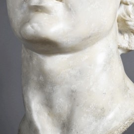 Fragment Visage d'Apollon sur Socle - H 65 cm