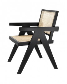 Rattan Dining Chair Black&White Color