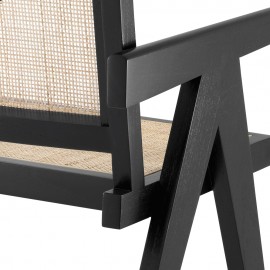 Rattan Dining Chair Black&White Color