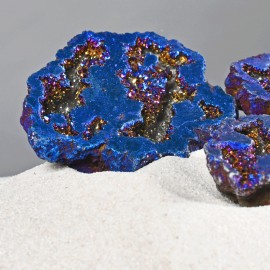 2 Boxes of Blue Quartz Geodes