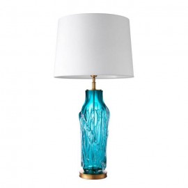 Table Lamp Hand Made Turquoise Glass
