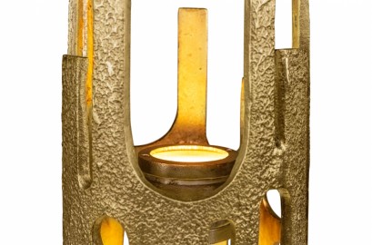 Raw Lamp Bronze Finish H40cm