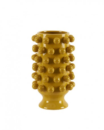 Grapes Vase Yellow Ceramic