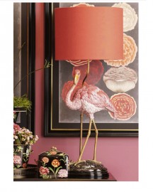 Lampe Flamant Rose Céramique H72cm