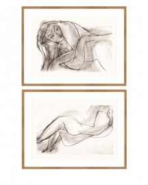 Set de 2 Lithographies Matisse - Nus Couchés - 60x80cm