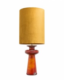 Orange Enamel Ceramic Lamp H117cm