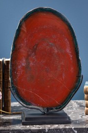 Slice of Red Jasper Green Border 2.5kg