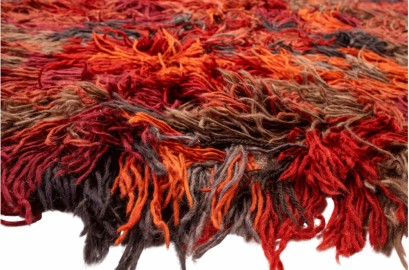 Hand-woven rug red ocher 300x400 cm