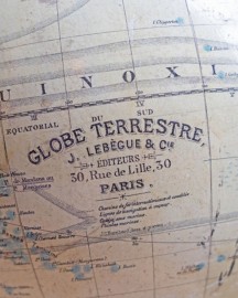 Globe Terrestre Ancien - 1900 - H56cm